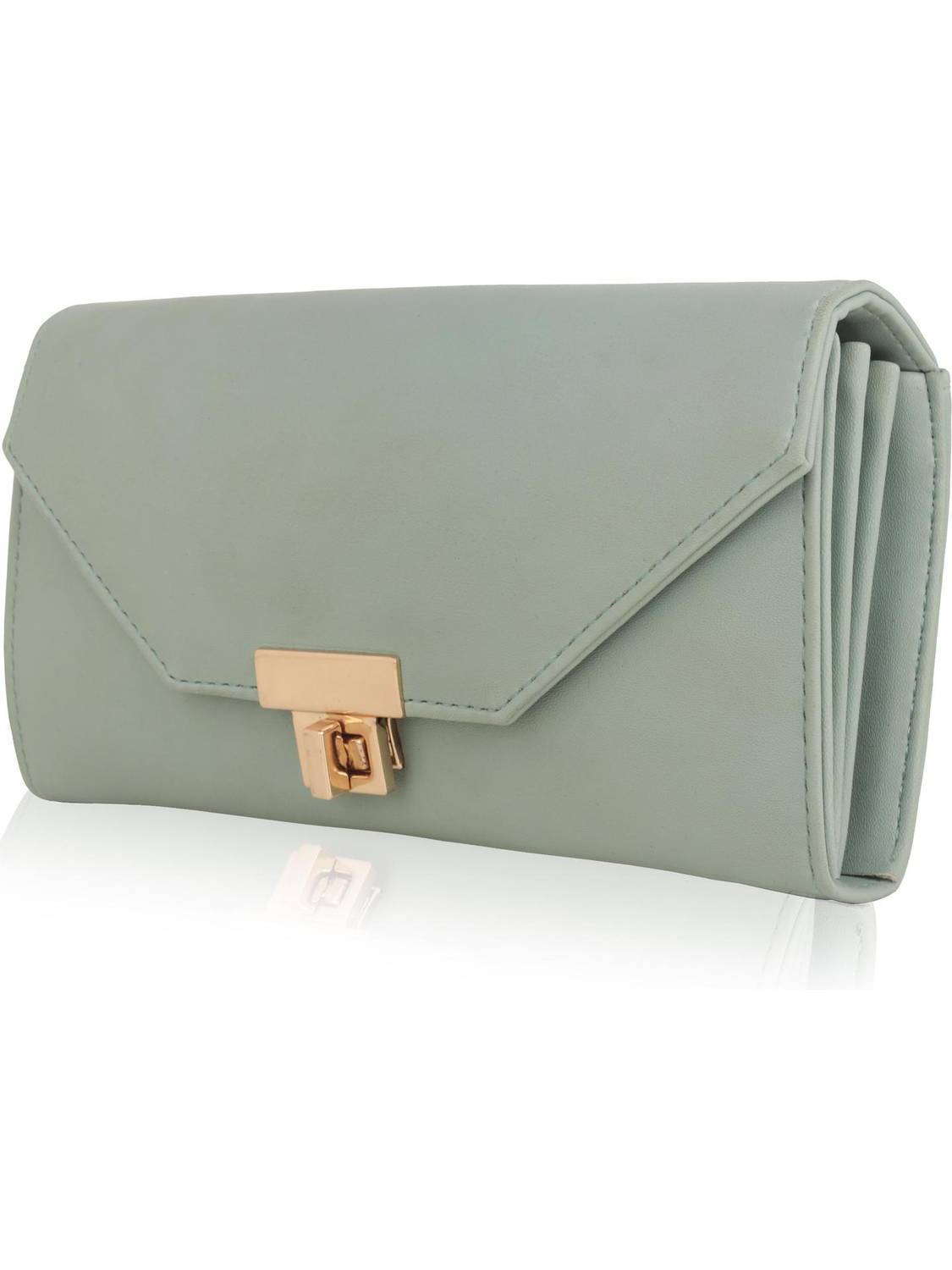 ASSUENTERPRISES Casual Light Green Clutch