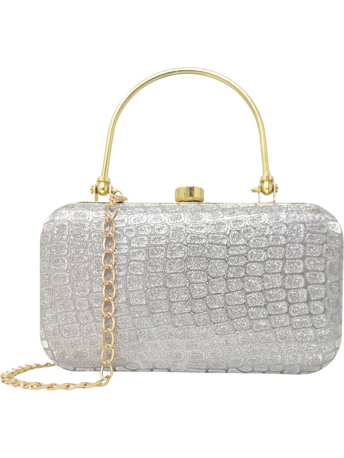 AILTINO Party Silver Clutch