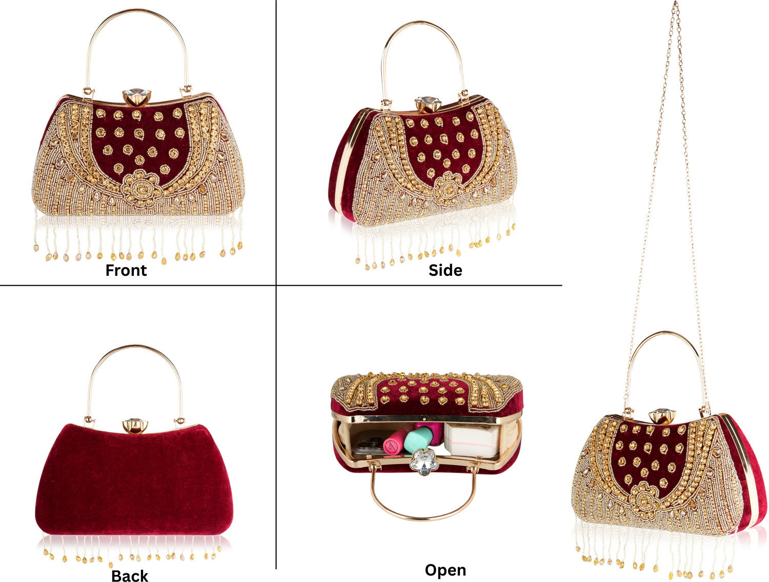 Image of rabiya Party, Casual, Formal, Sports Maroon Clutch