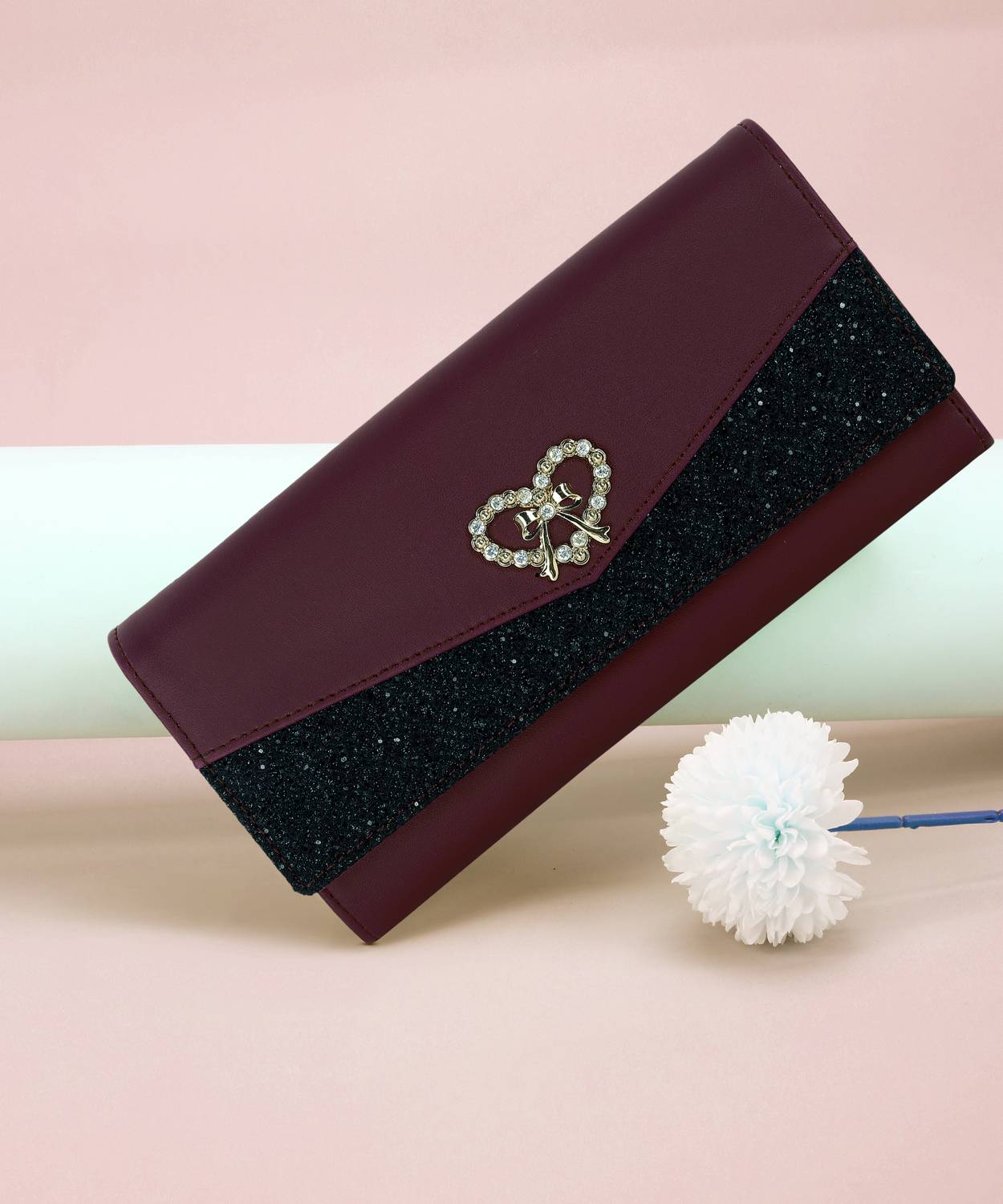 8LOVEES Casual Maroon  Clutch