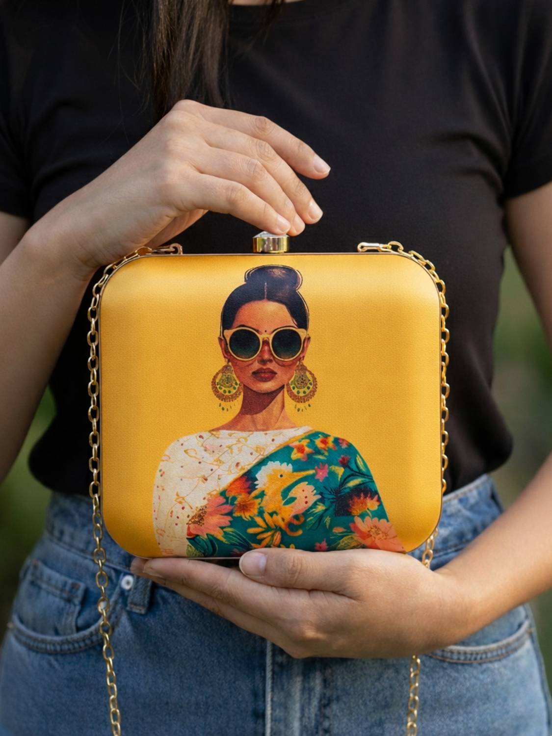 ARTKLIM Casual Yellow Clutch