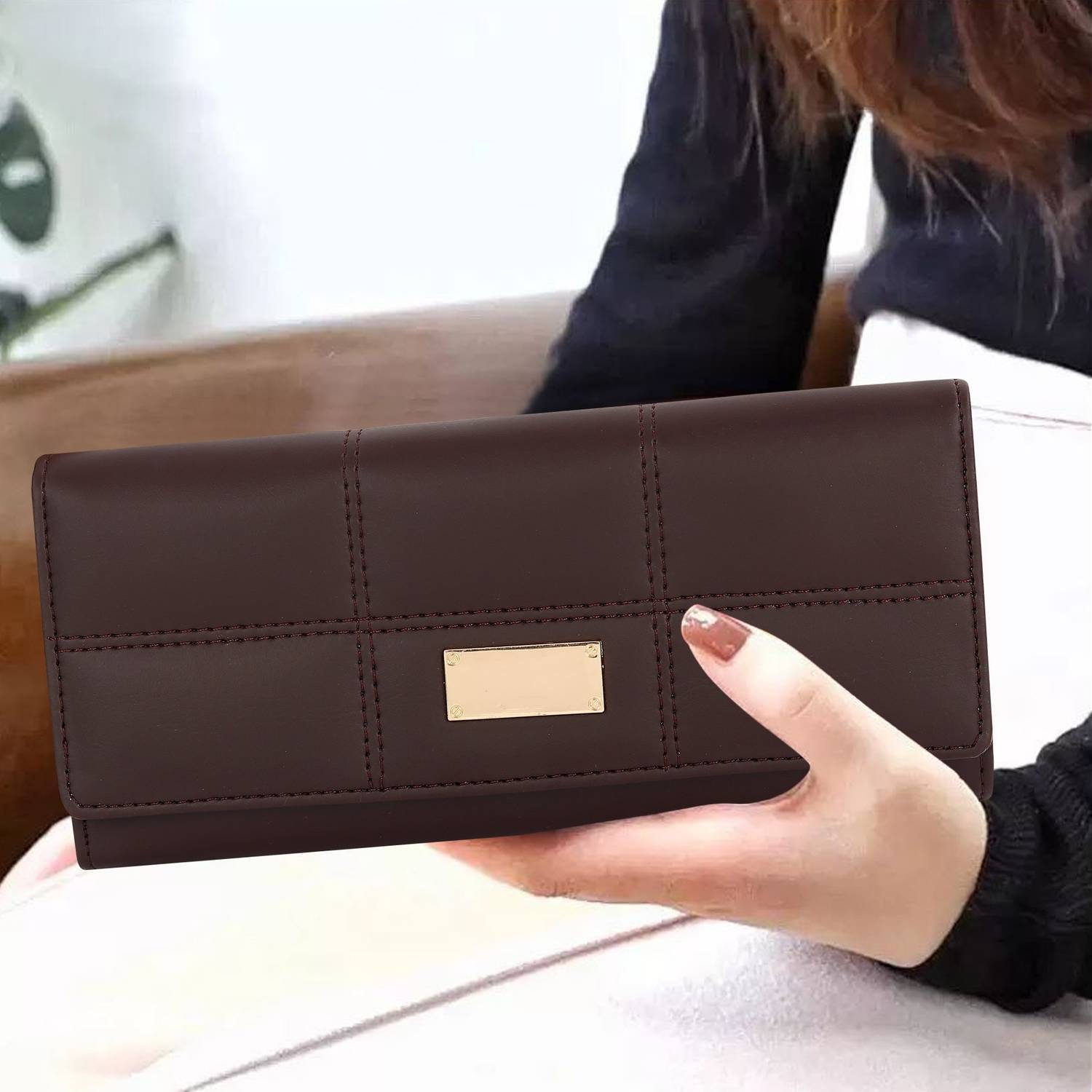 8LOVEES Casual Brown Clutch