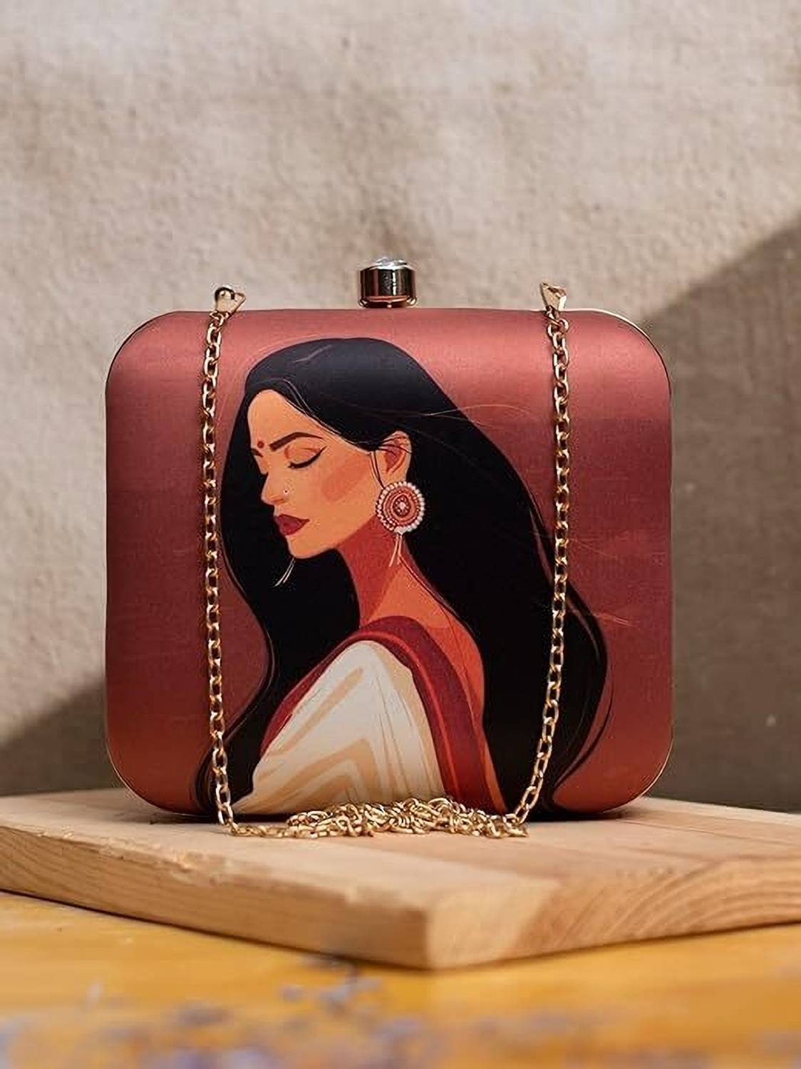 ARTKLIM Casual Brown Clutch