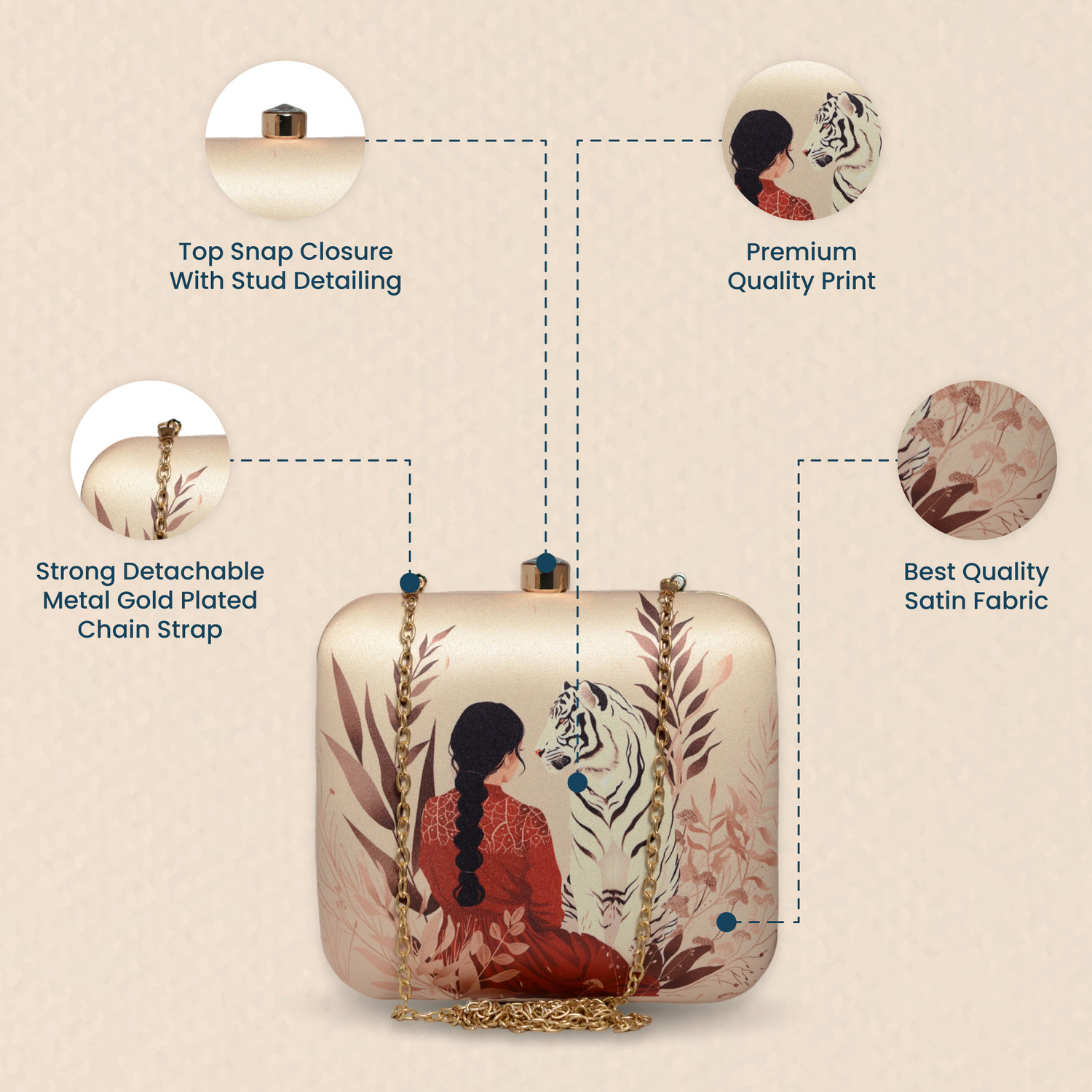 Image of ARTKLIM Casual Cream Clutch