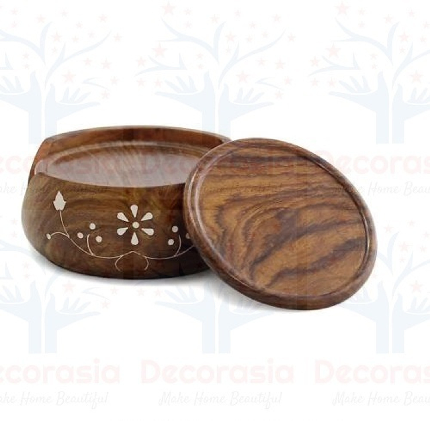 Image of aaiza overses Round Wood Coaster