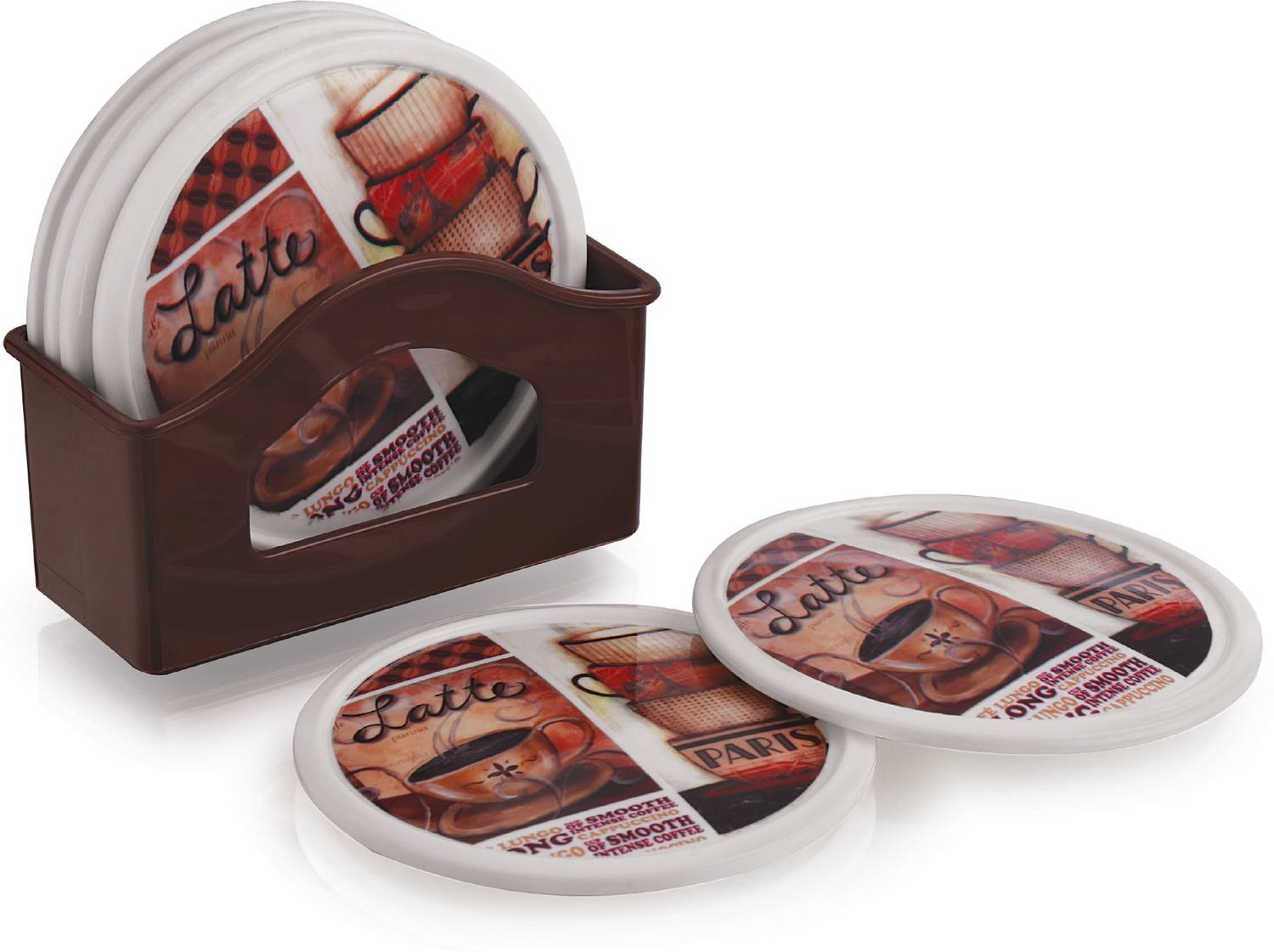 AAKAR Round PVC Coaster Set