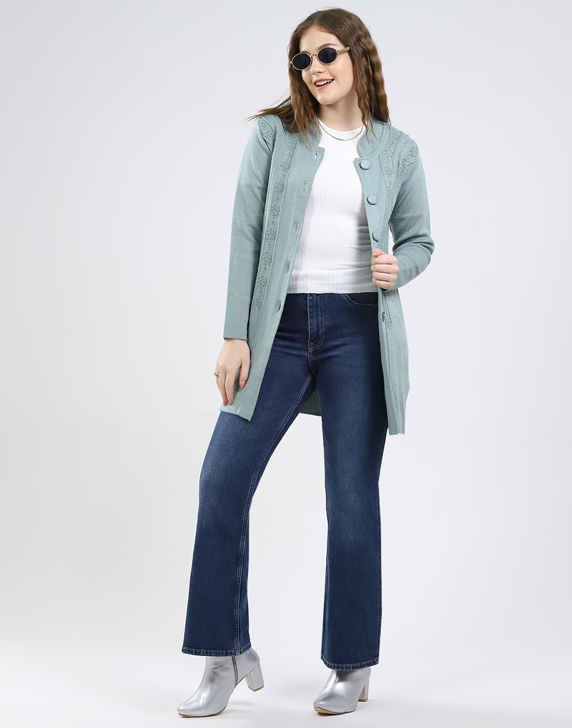 Image of MONTE CARLO Blend Wool Self Design Coat