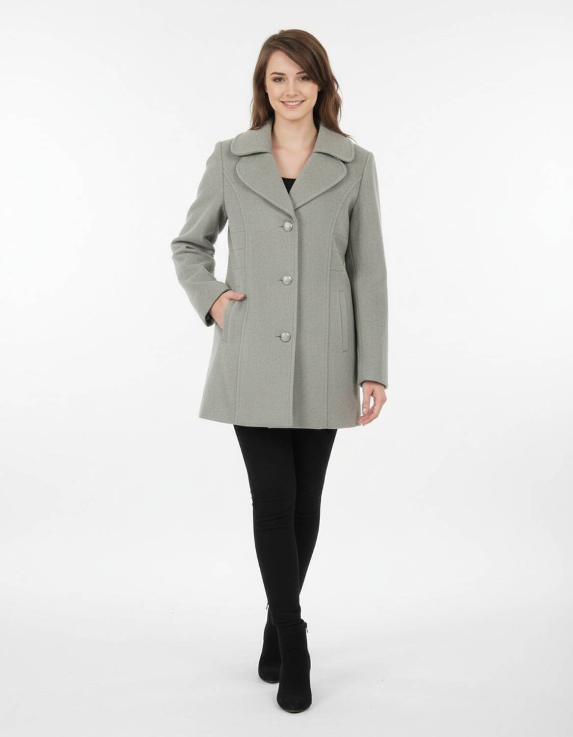ABYTS SUMMER WOOL COAT グレー サイズ1 AAYAT WOOL Solid Coat - Buy AAYAT WOOL Solid Coat Online at Best