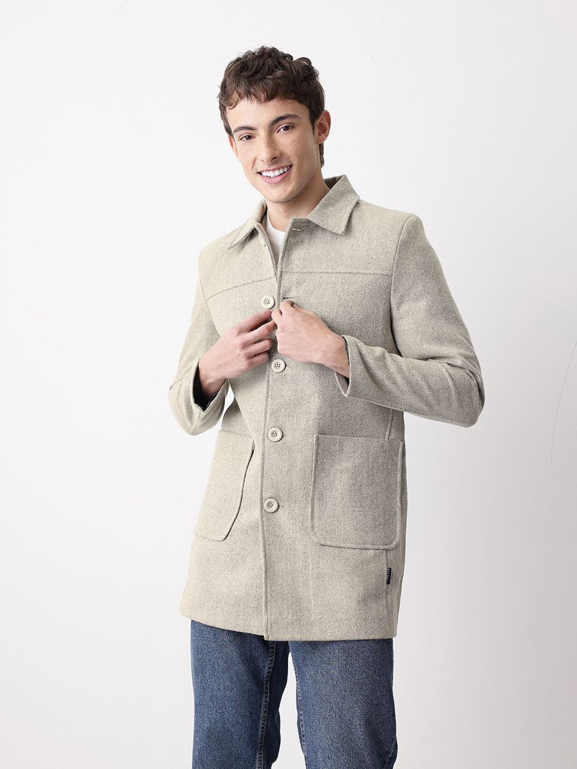 Image of Mast & Harbour Polyester Solid Coat