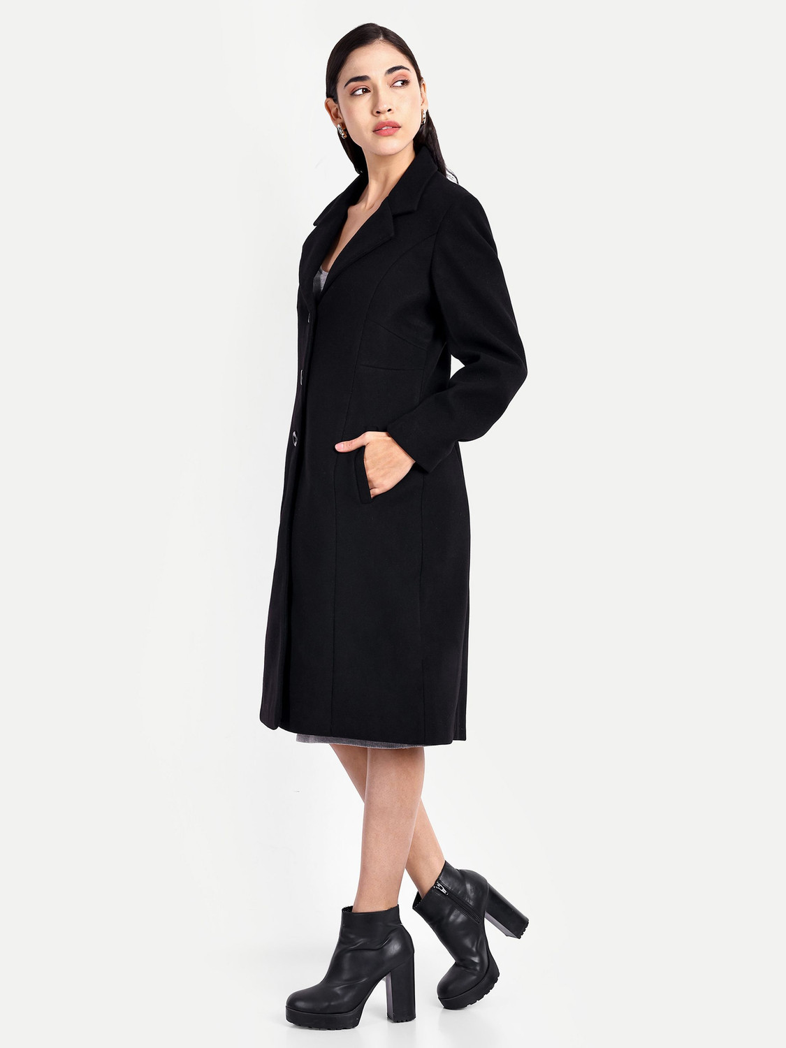 Image of Hautemoda Tweed Solid Coat