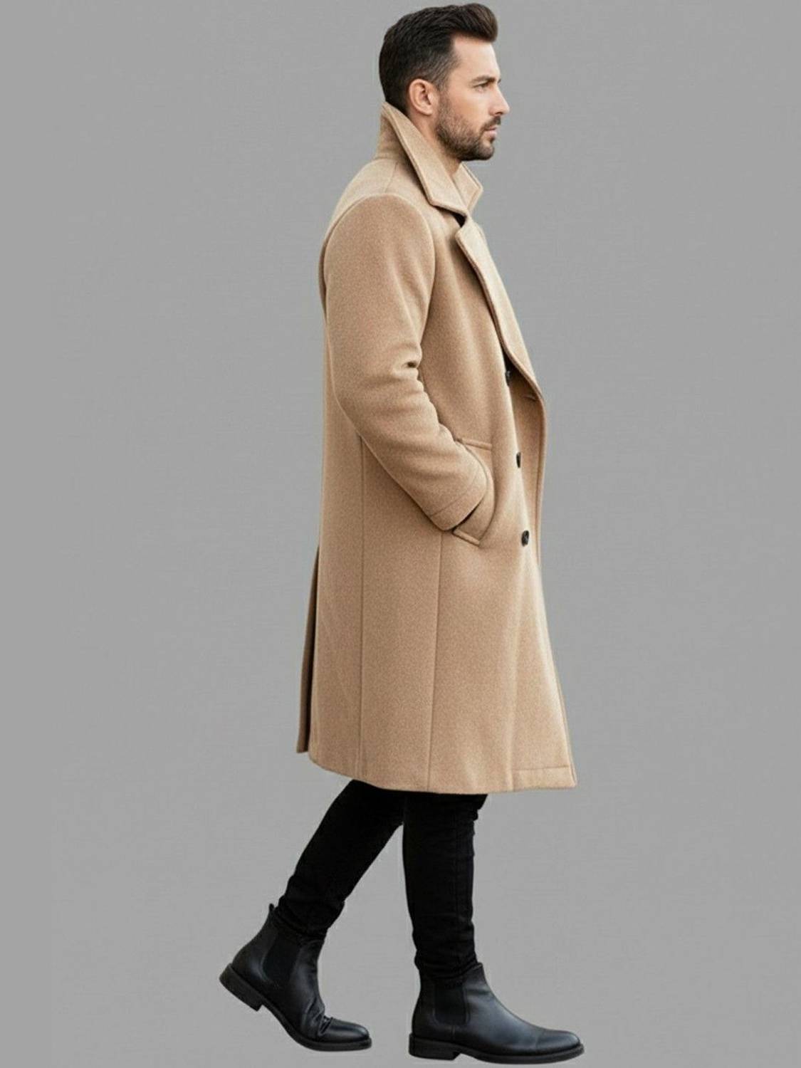Mast & Harbour Wool Solid Coat - Image 4