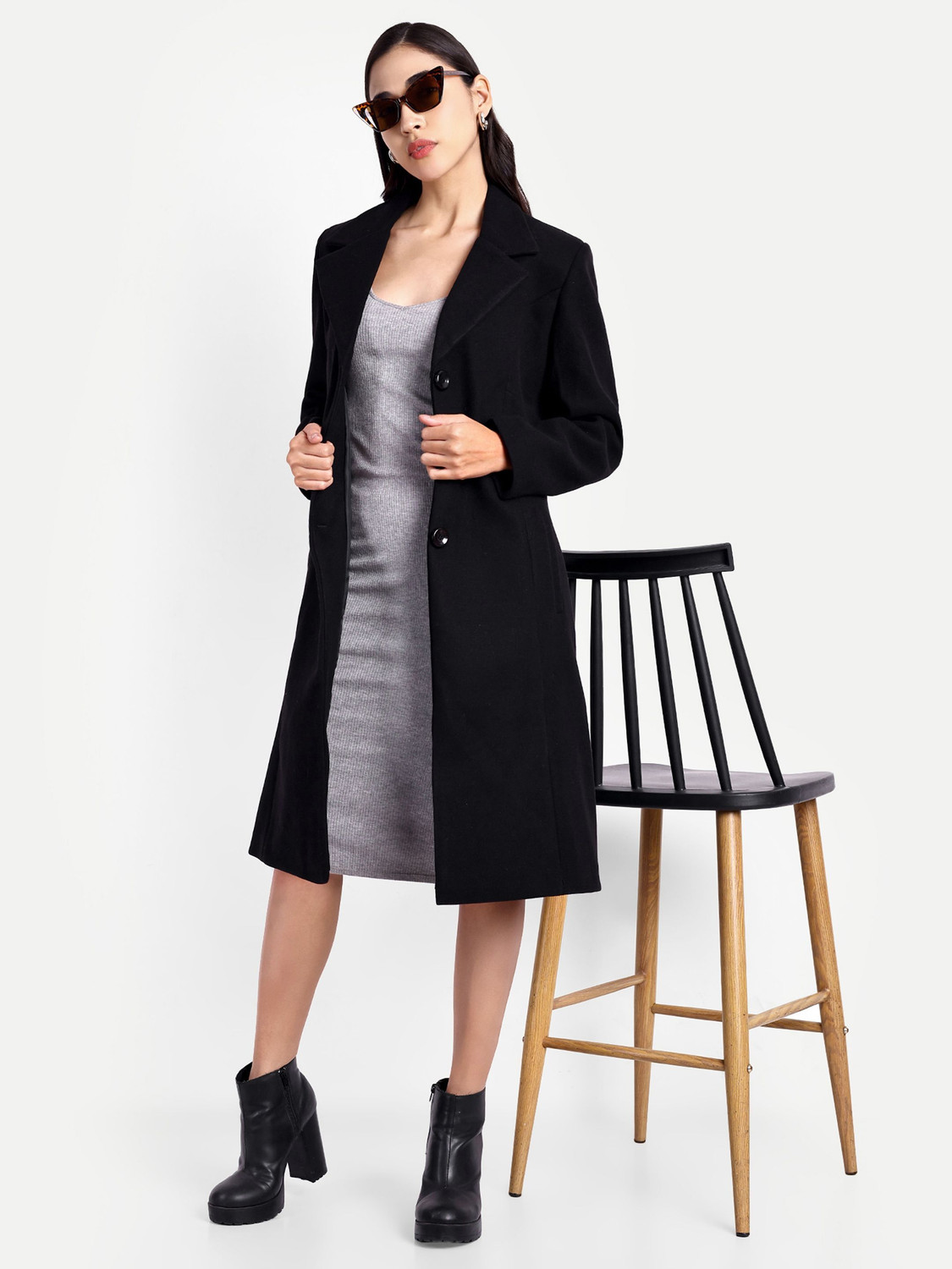 Image of Hautemoda Tweed Solid Coat