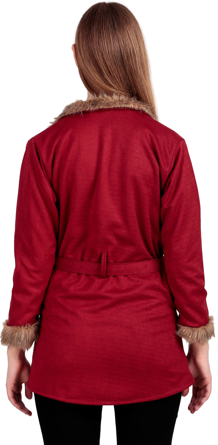 Image of Fellamo Suede Solid Coat For Women