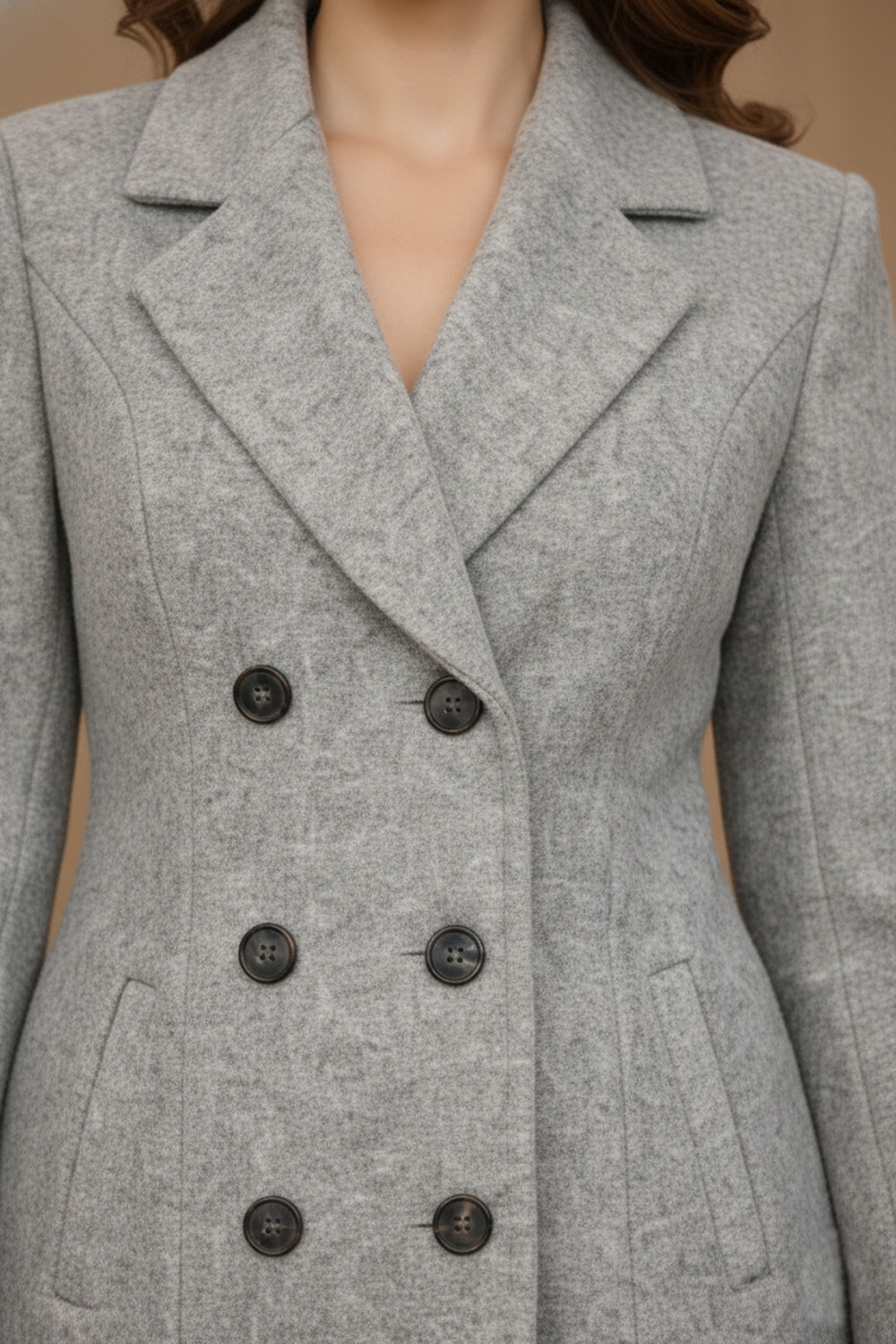 Image of VANYA VOGUE Woolen Solid Coat
