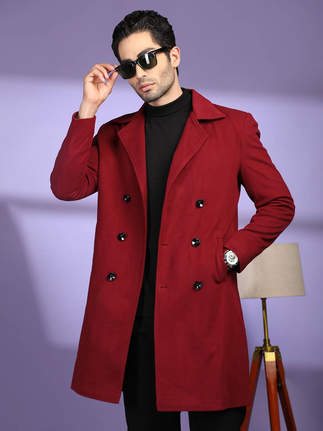 【最終価格】定価12万 Paltò BARTOLOMEO ベルテッドコート 46 xl-mhdlnxmcoat23maroon-mast-