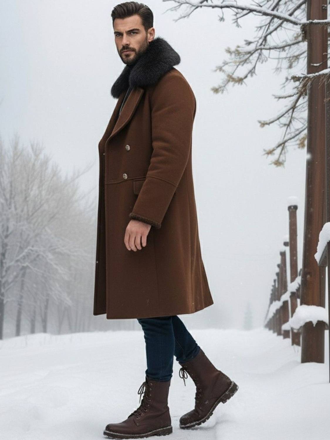 Mast & Harbour Wool Solid Coat - Image 4