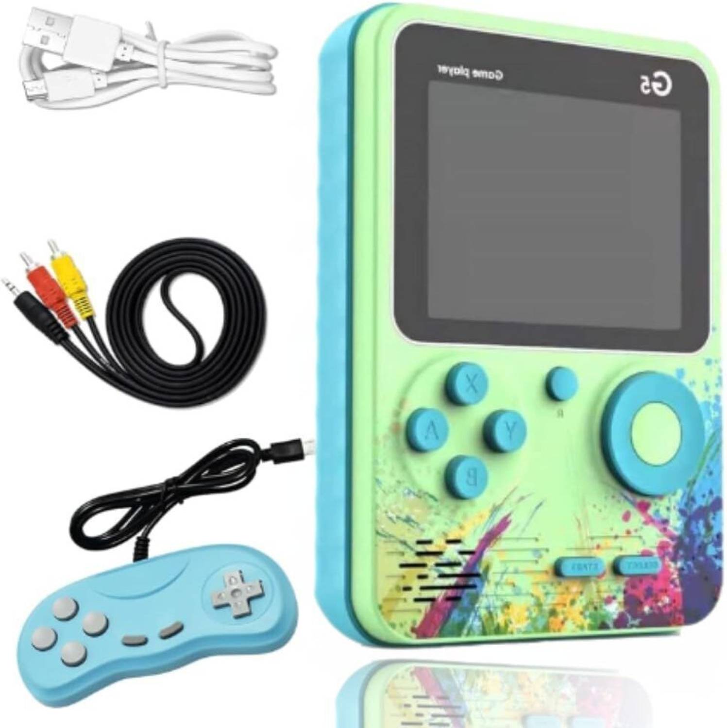 G5 Gamebox,2 Players Gamepad:Video Game for Kids, 500 in 1 Retro
