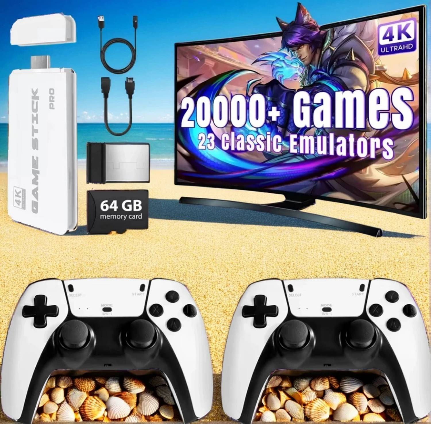 M15 Retro Game Console Stick with 10000 Classic Games Bundle Edition