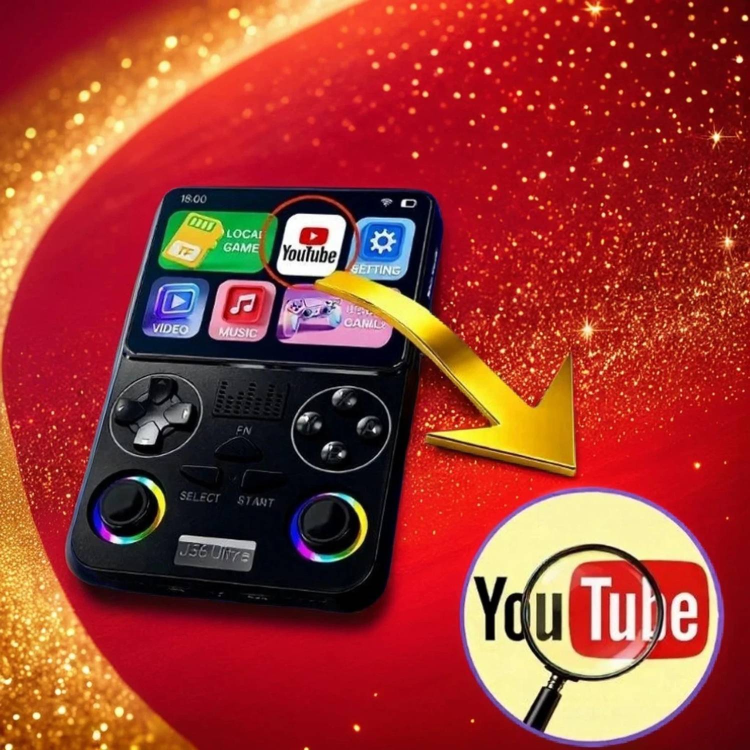 J36 Ultra Portable Gaming Console | 18000+ Games | 20 Emulators| YouTube Special Edition