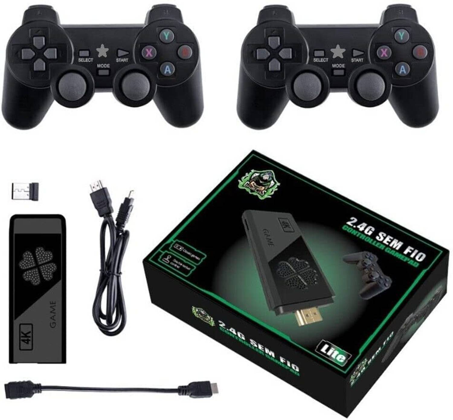 Timkolas 4K hd TV video game 2.4G with 23 emulators & 25000+ inbuilt classic video game_9 64 GB with Mario,Contra series,Castlevania,Super Mario World, Donkey Kong Country,Tekken.