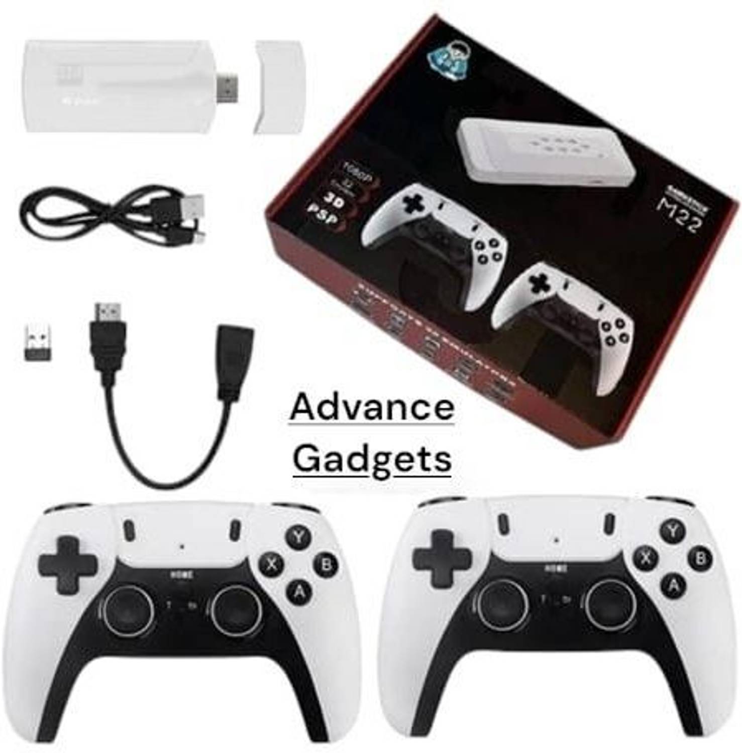 M22 Game Stick Retro Video Game Console with 2 Wireless Controller 64 GB Exclusive Edition
