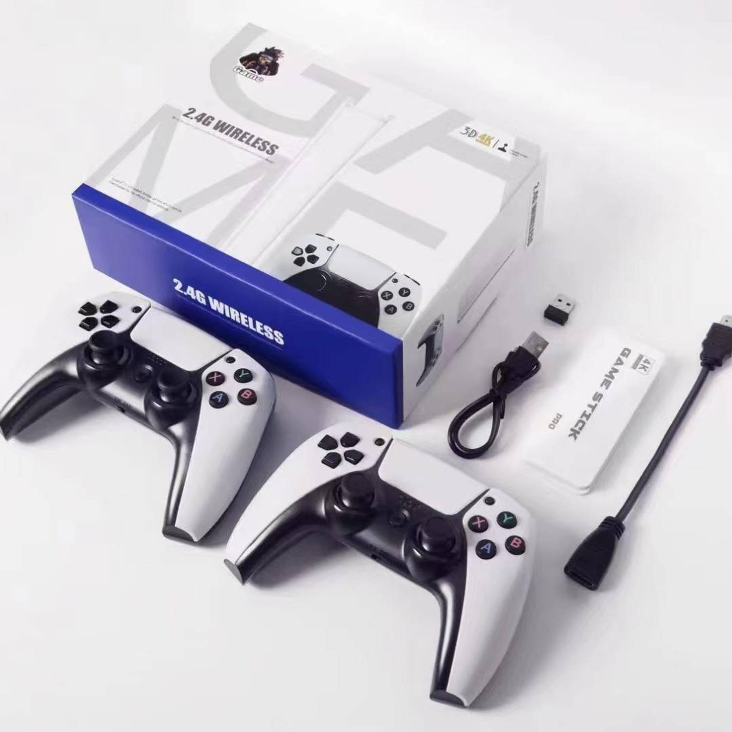 Game Stick 4K Pro Wireless TV Gaming Console for Family Entertainment Premium Edition