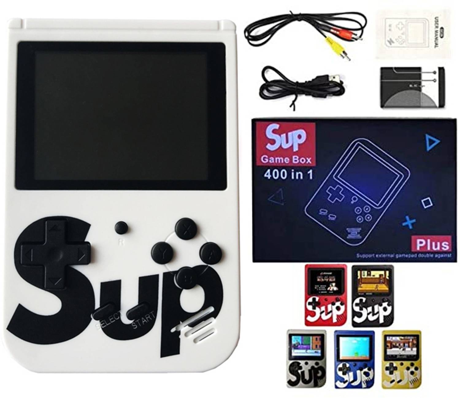 CHG 400 in 1 SUP Retro Game Box Console Handheld Game Pad with Remote 2 players Limited Edition with Game Add-On