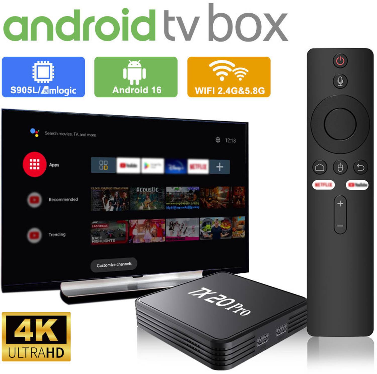 Tx20 Pro Set Top Box Tv Digital Certified 4k Smart Android Tv Box