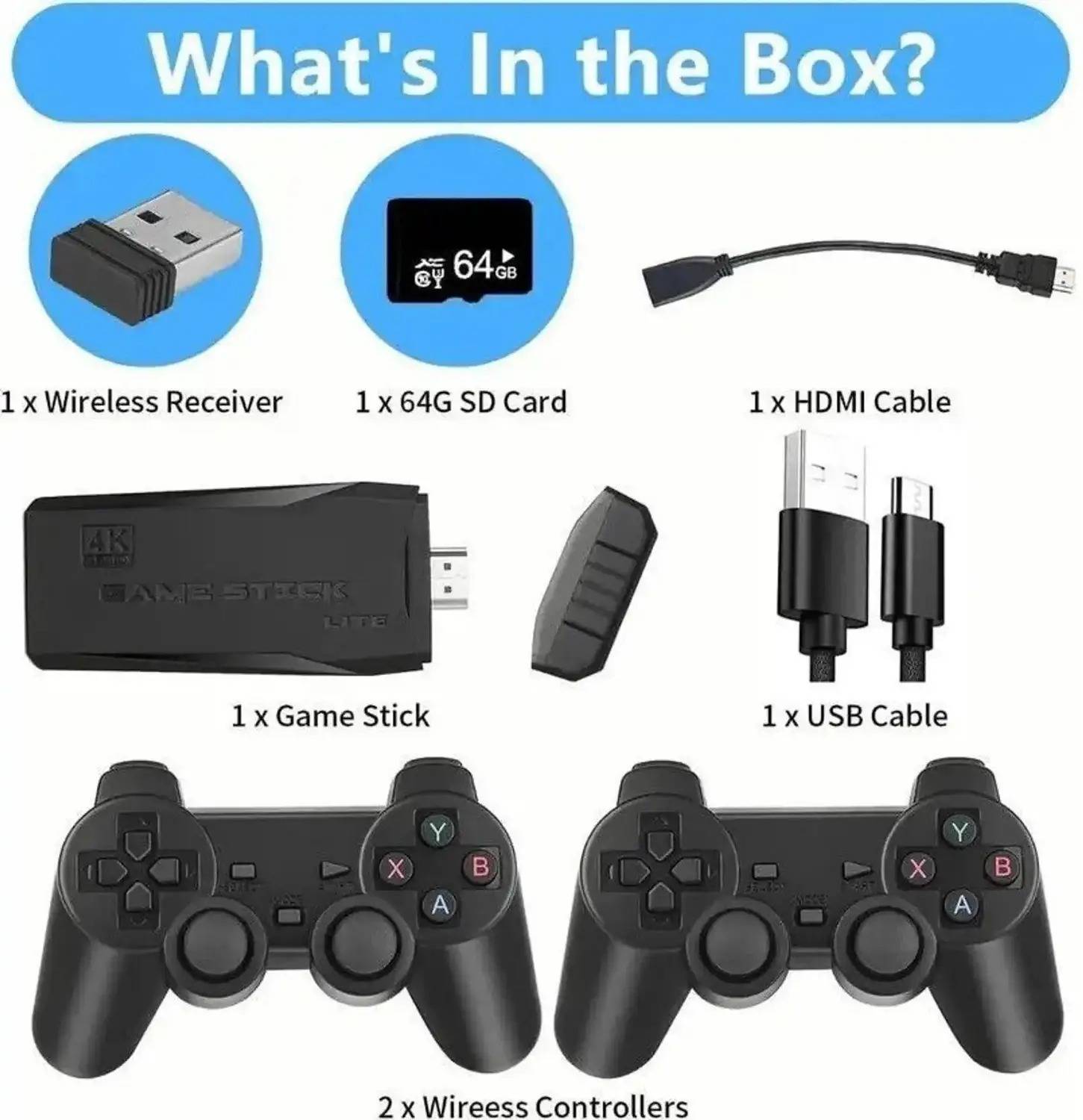 HG WORLD M8 Retro Game Stick Console 64GB - Image 2