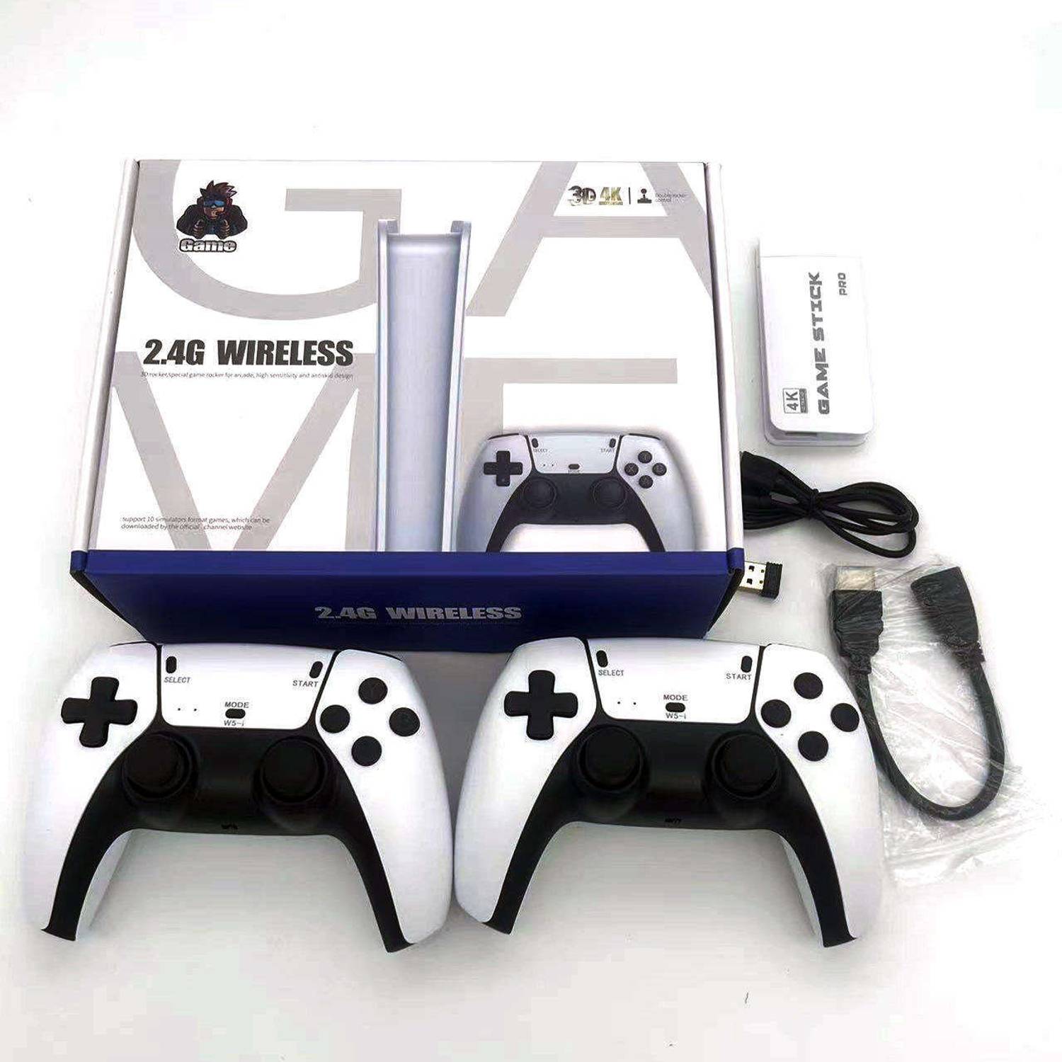 4K Game Stick Pro Wireless Retro Gaming Console with Dual 2.4G Controllers Premium Edition