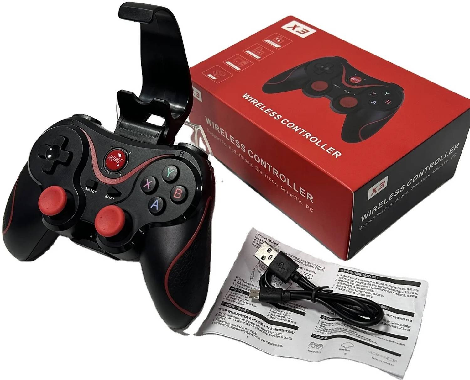 Wireless Gamepad with Dual Joysticks, Mobile Gaming Controller Premium Edition with Expansion Pack Only
