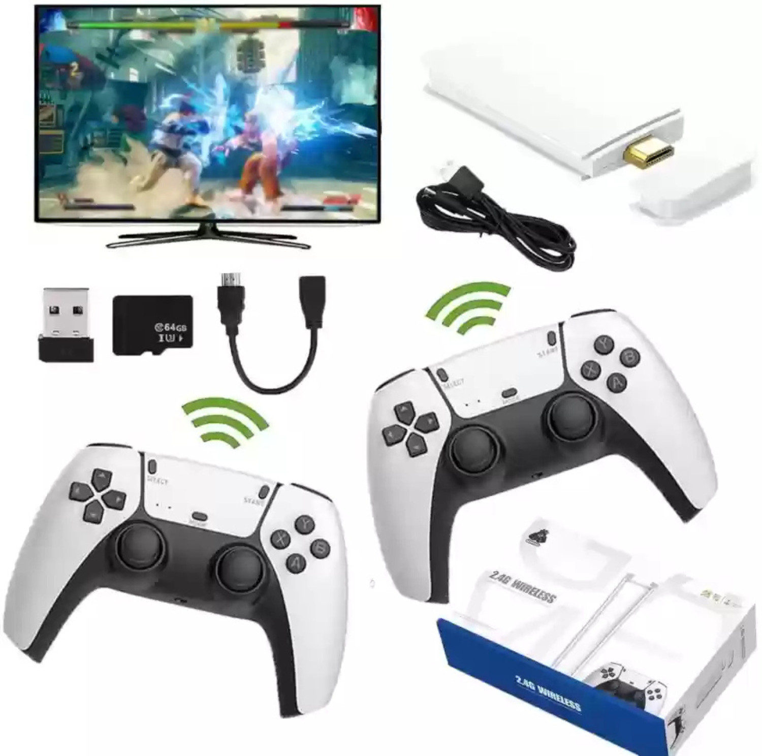 Image of M15 Game Box 2.4Ghz Retro Game Stick, 4K HDMI Output & Wireless Controller A6 Limited Edition