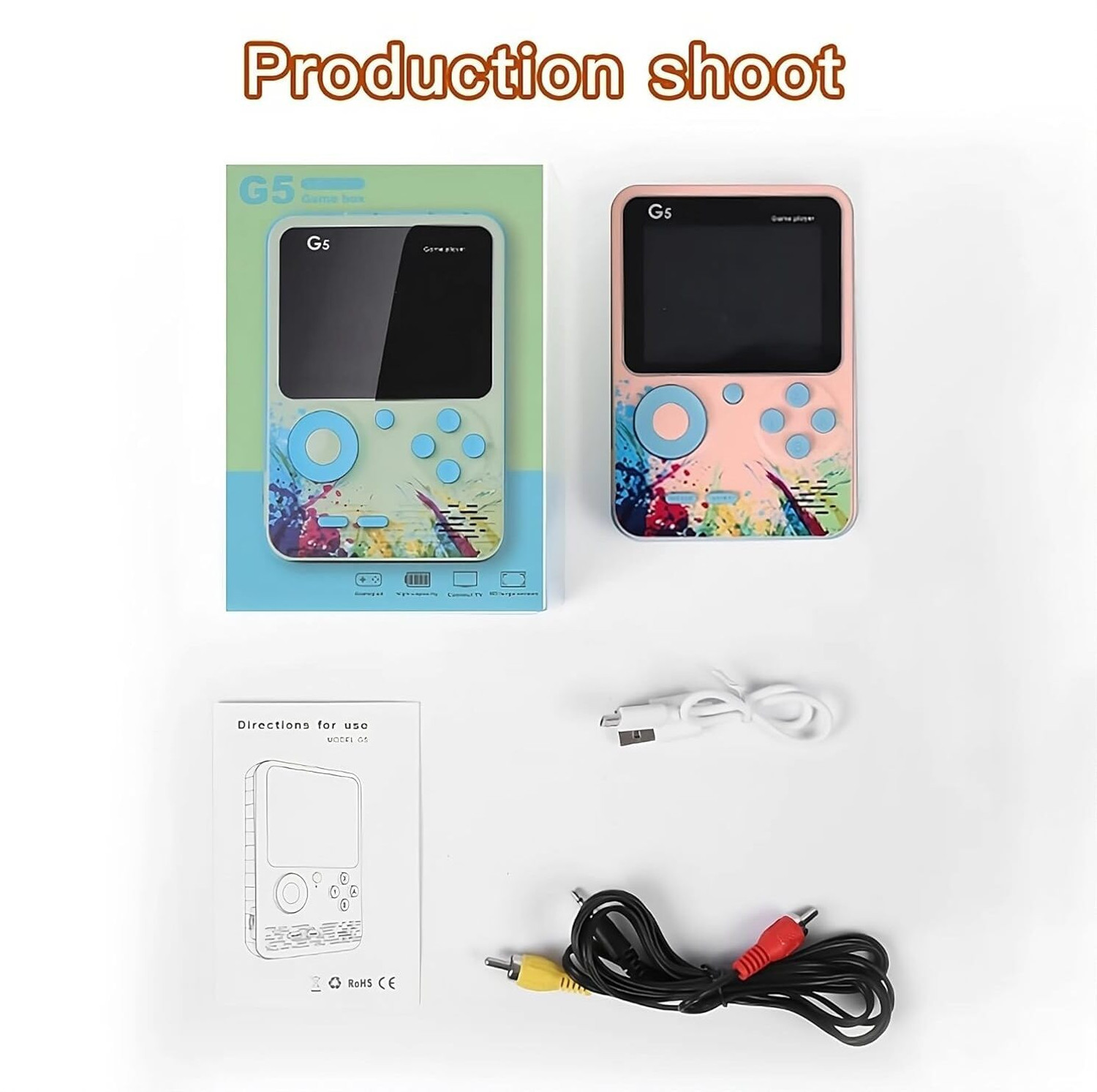 Image of CHG G5 500 in 1 Retro Game Box Only for 1 Player, Handheld Video Game for Kids Limited Edition
