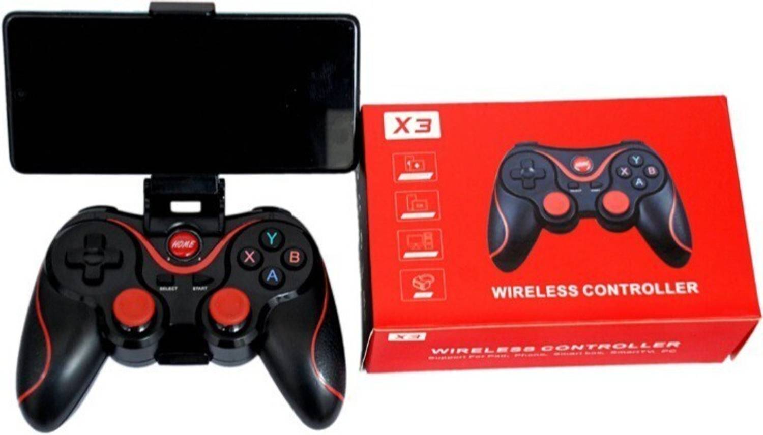 X3 Mobile Wireless Bluetooth Game Controller Black - Image 1