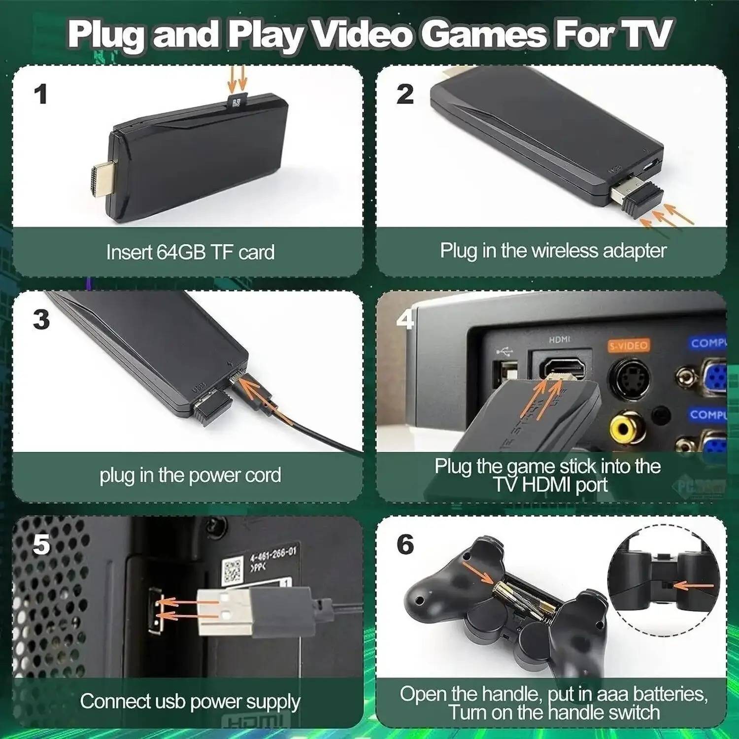 HG WORLD M8 Retro Game Stick Console 64GB - Image 5