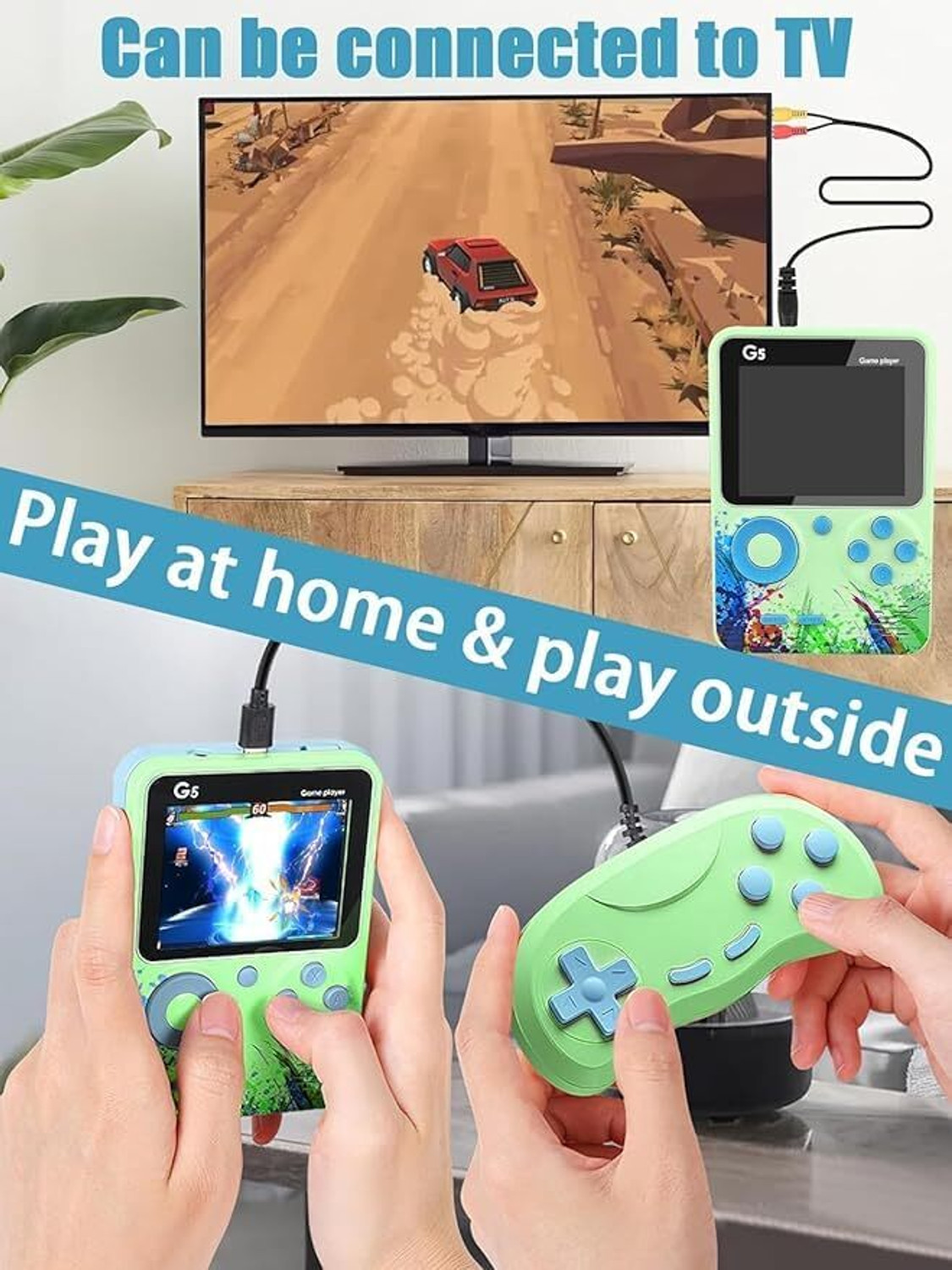 Image of G5 With Gamepad Retro Handheld Gaming Console - 500in1 Retro Games (Multicolor) Special Edition