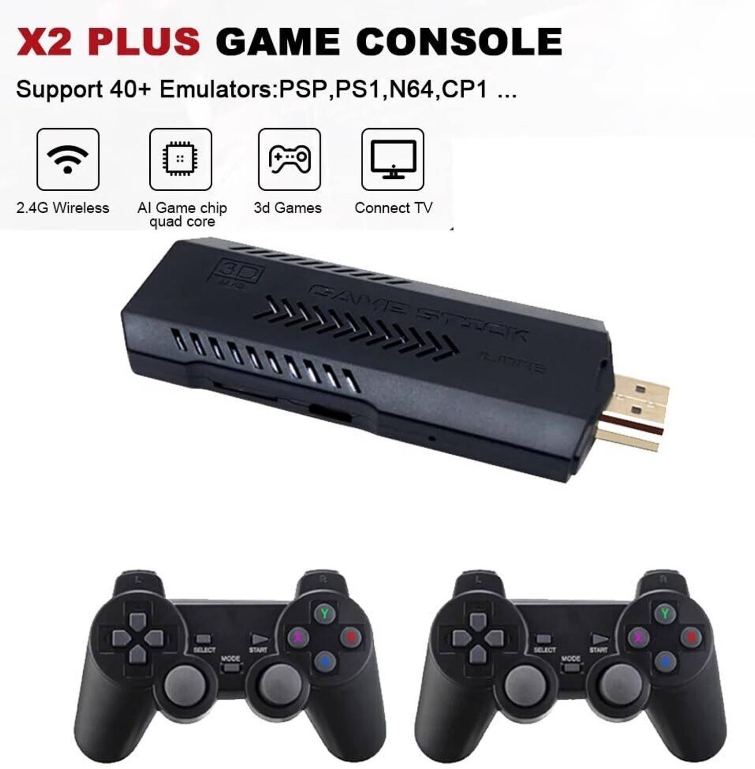 3D Game Stick Console with Dual Wireless Controllers - Image 2