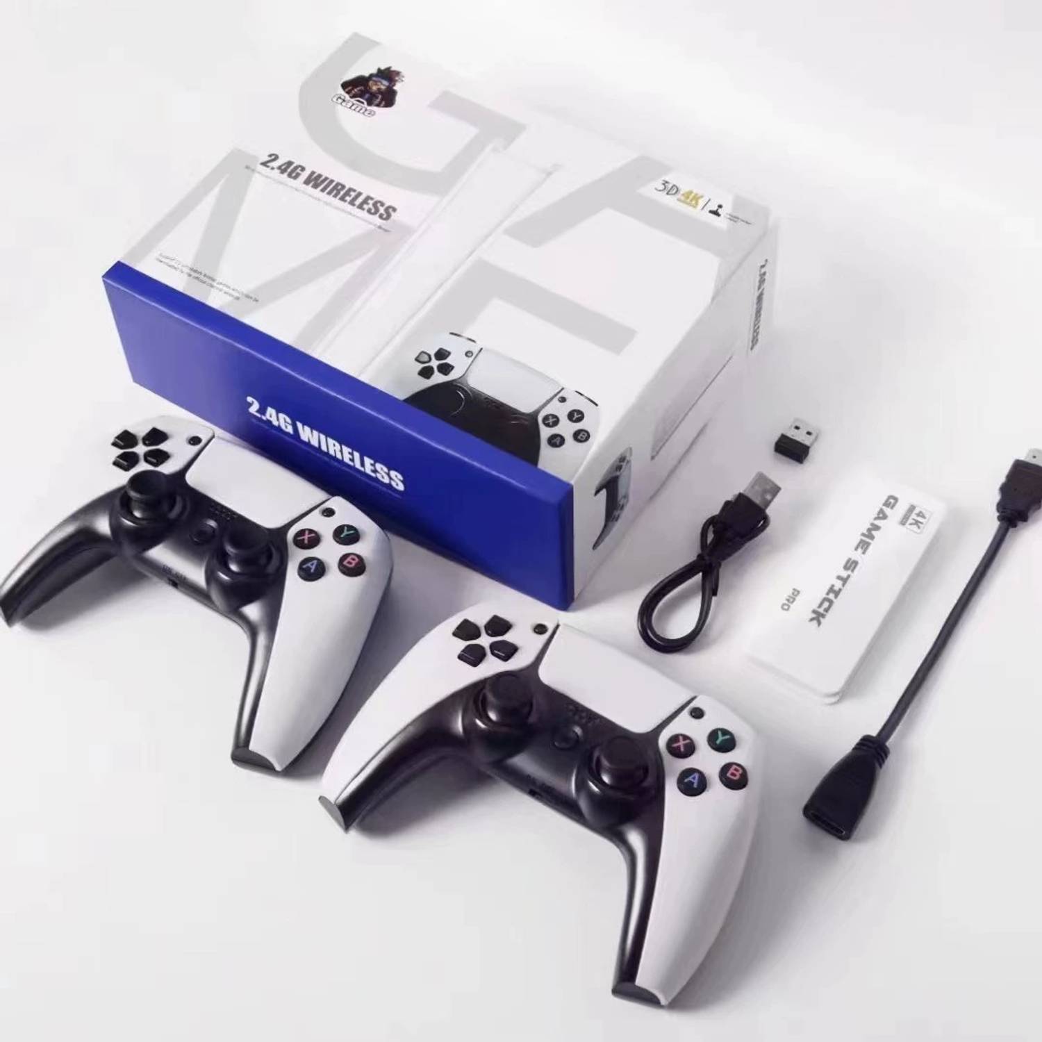 Retro Arcade Gaming Stick 4K Ultra HD with Wireless Controllers Premium Edition
