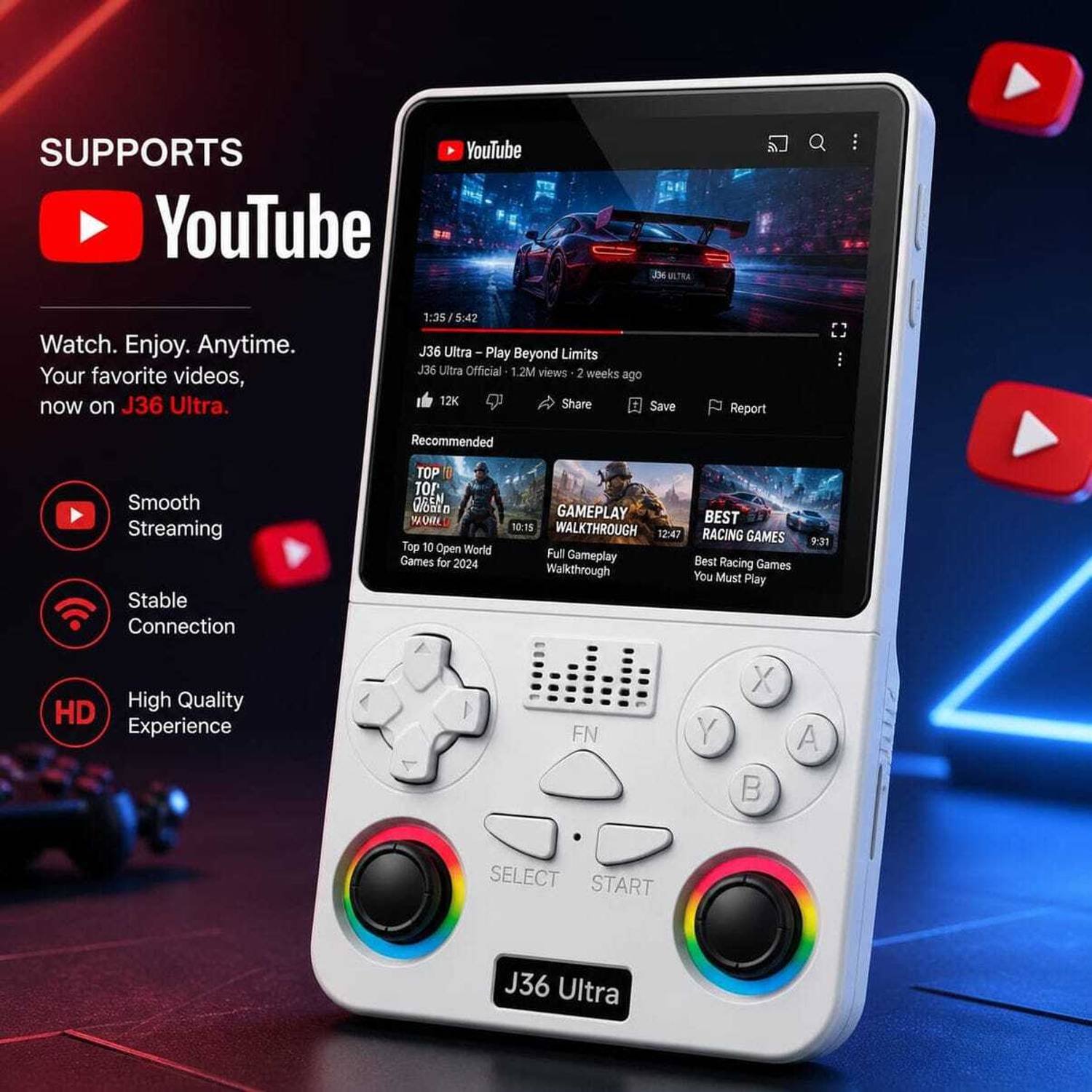J36 Ultra Retro Handheld Console 18000+ Games - Image 1