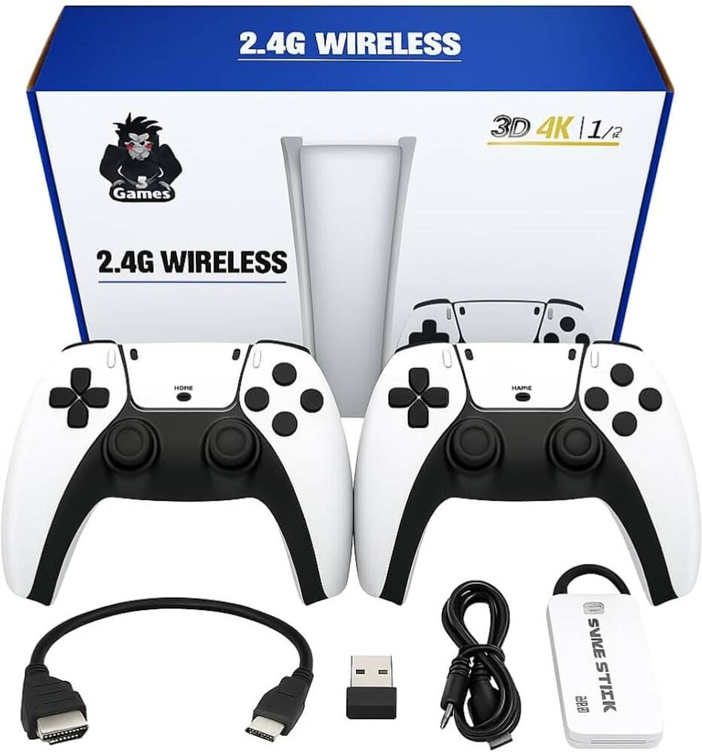 4K HDMI Retro Gaming Console Plug & Play with 2 Game Controllers Premium Edition