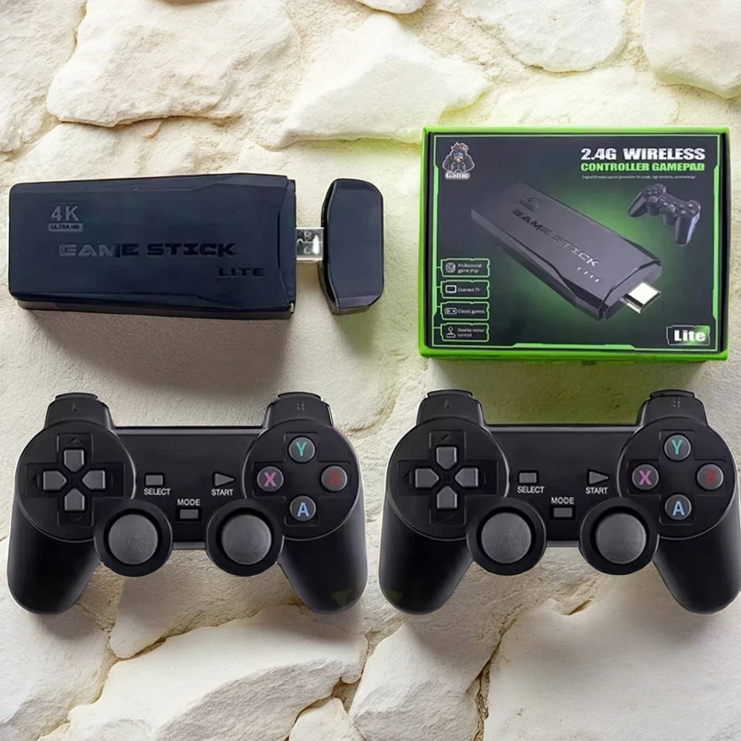 64GB 4K M8 Game Stick with 2 Controllers Exclusive Edition