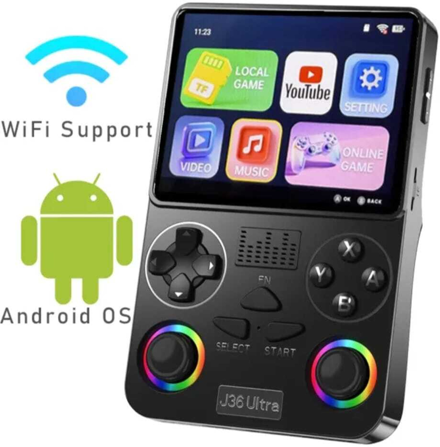 Image of J36 Ultra Handheld Video Game Console | 20 Emulators | YouTube|18000+ Games Special Edition