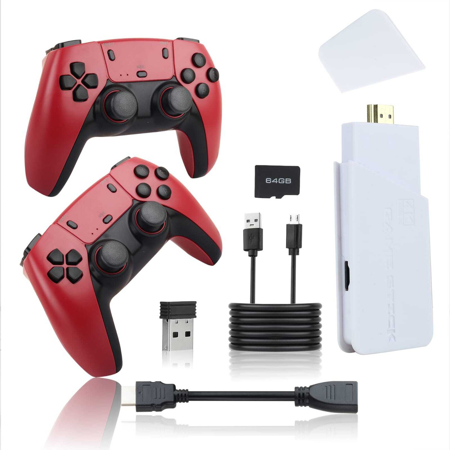 Image of M18 RED Retro Game Stick,4K HDMI Output & Wireless Controller Video Game Console Limited Edition