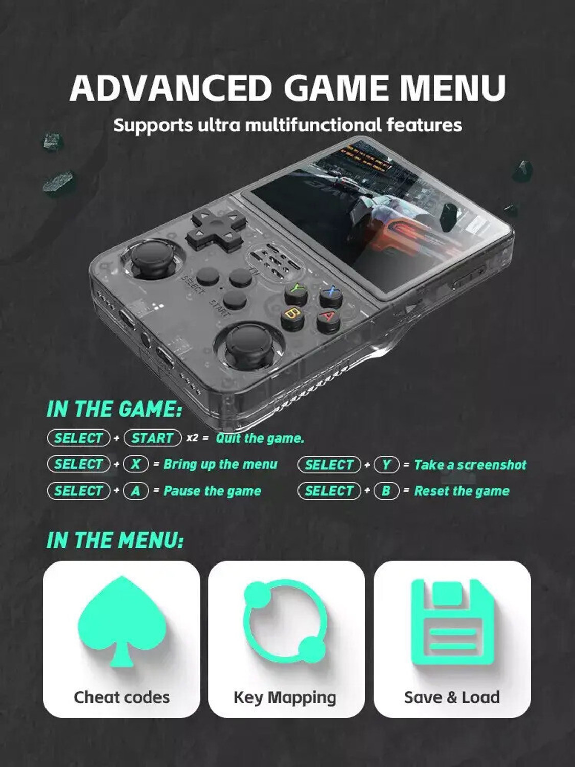 Image of R36S Retro Game Console 3.5 inch IPS, 64GB 15000+ Games, 13+ Emulators HD Edition