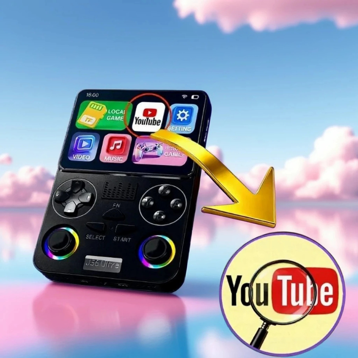 Image of J36 Ultra Handheld Video Game Console | 20 Emulators | YouTube|18000+ Games Special Edition