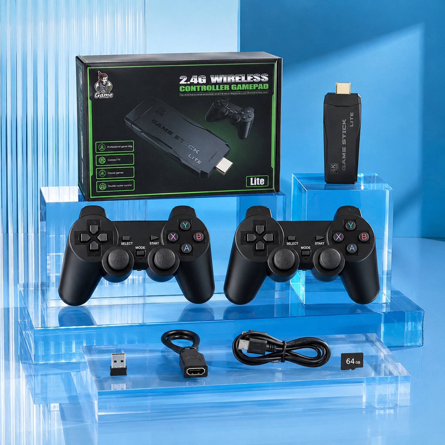M8 Max 4K HDMI Game a3 Stick 20000+ Games 64GB Dual Wireless with Game and Expansion Pack
