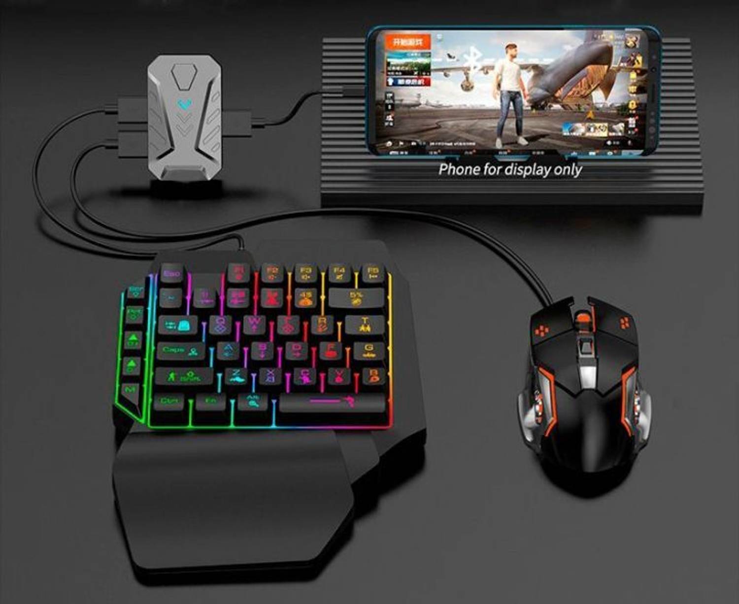 4-in-1 Mobile Game Combo with RGB Keyboard & Mouse