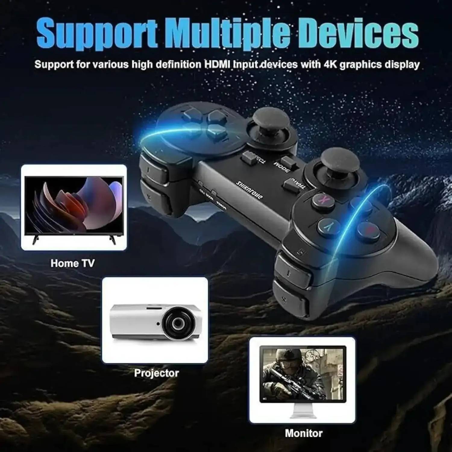 Retro M8 Game Stick With 2.4G Dual Wireless Controller - Image 4