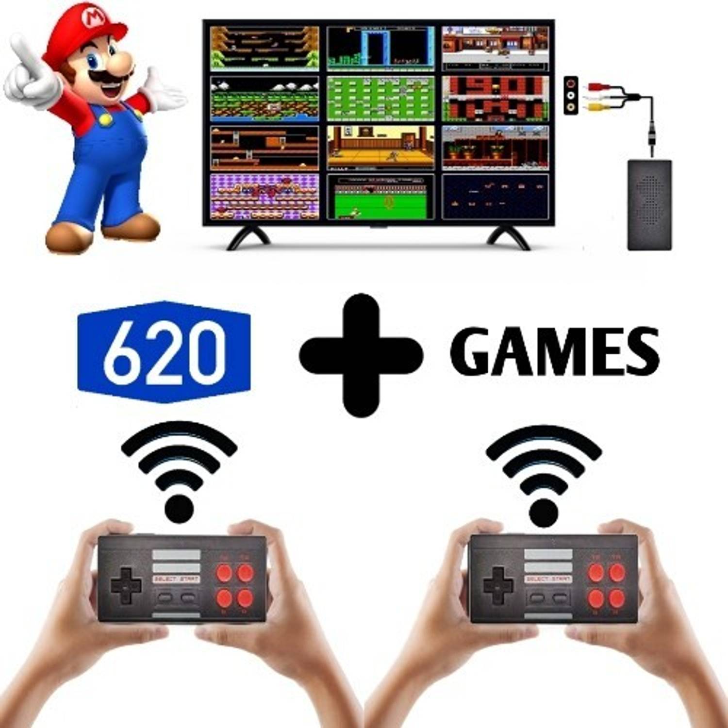 CHG Wireless Game Box ( 620 Games in Built) AV-Out TV Video Game Players Limited Edition