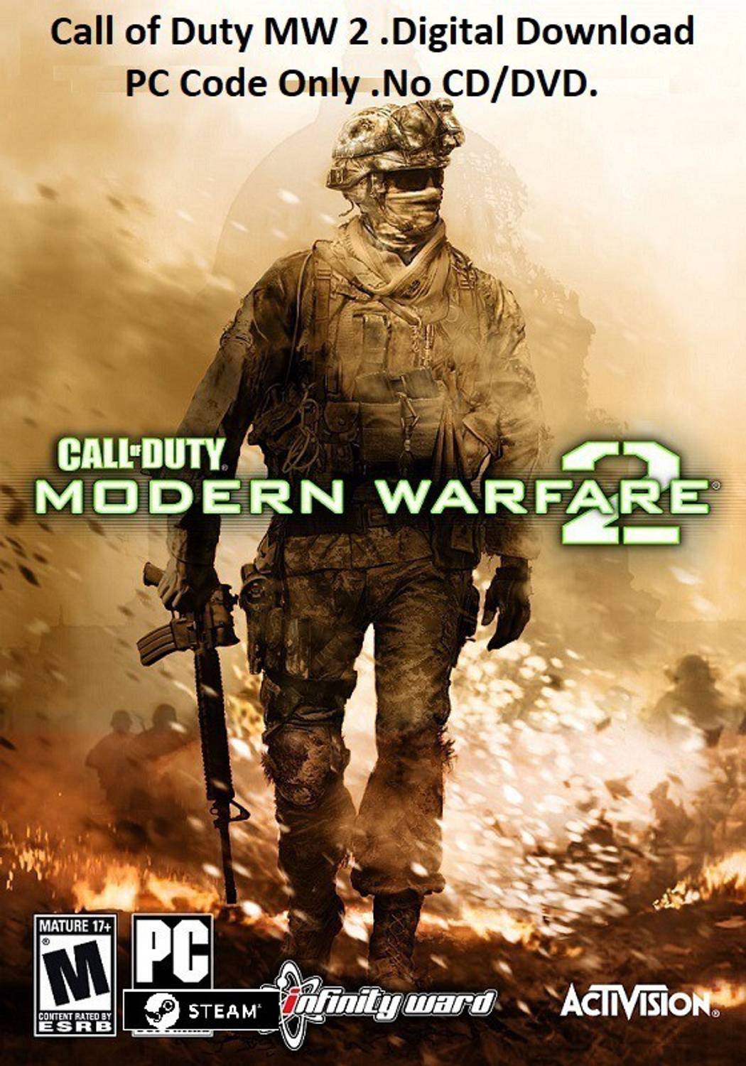 ゲーム call of duty modern warfare II cod mw2 Call of Duty: Modern Warfare 2 Download code only(No CD/DVD) Price